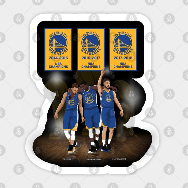 Steph Curry x Klay Thompson x Draymond Green Sticker by xavierjfong